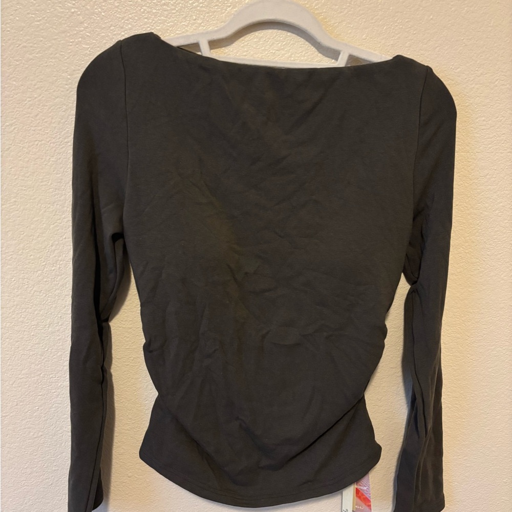 OGL Modern Side Ruched Boatneck Brami Top